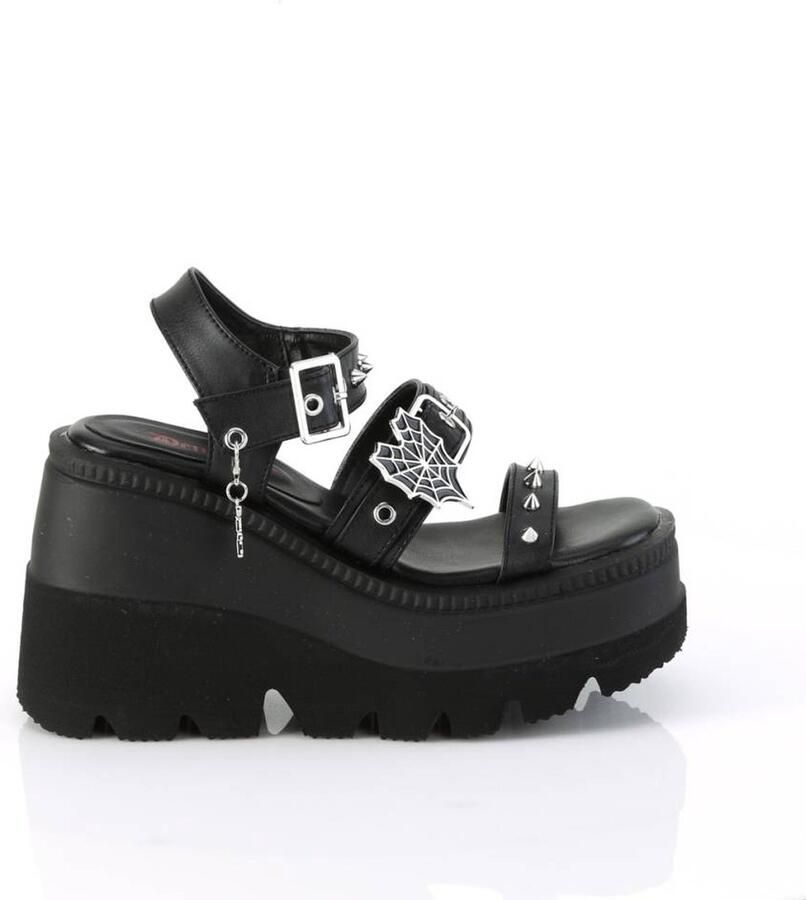 DemoniaCult SHAKER-13 Plateau Sandaal 42 Shoes Zwart