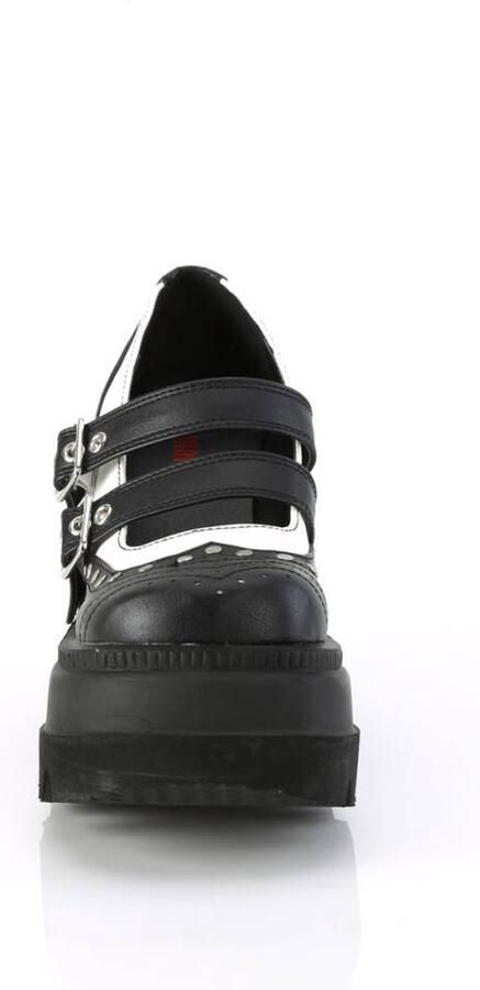 DemoniaCult SHAKER-27 Sleehakken 39 Shoes Zwart Wit - Foto 4