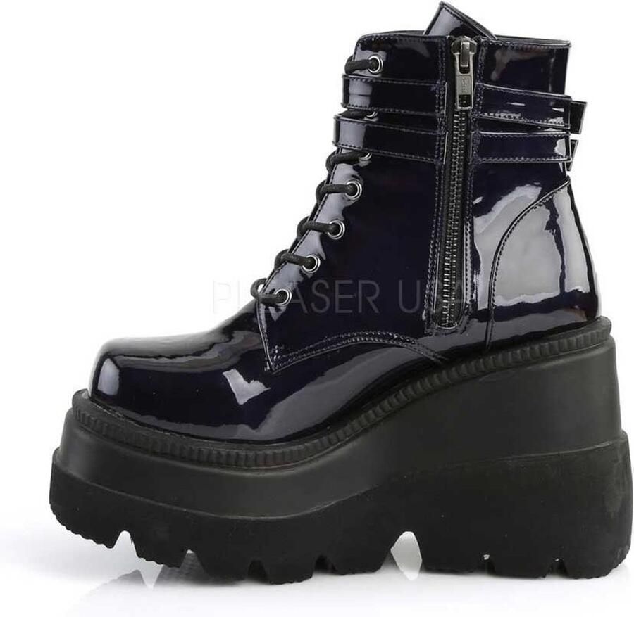 DemoniaCult SHAKER-52 Plateau Laarzen 35 Shoes Zwart