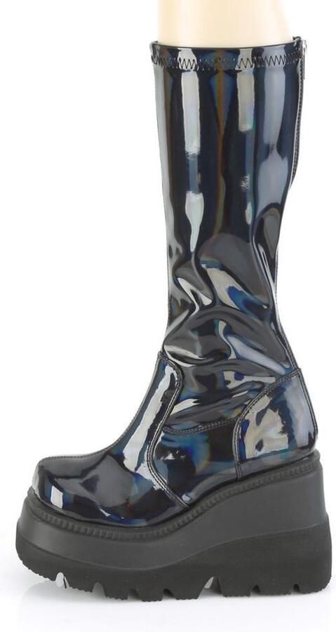 DemoniaCult SHAKER-65 Plateau Laarzen 39 Shoes Zwart Chroomkleurig