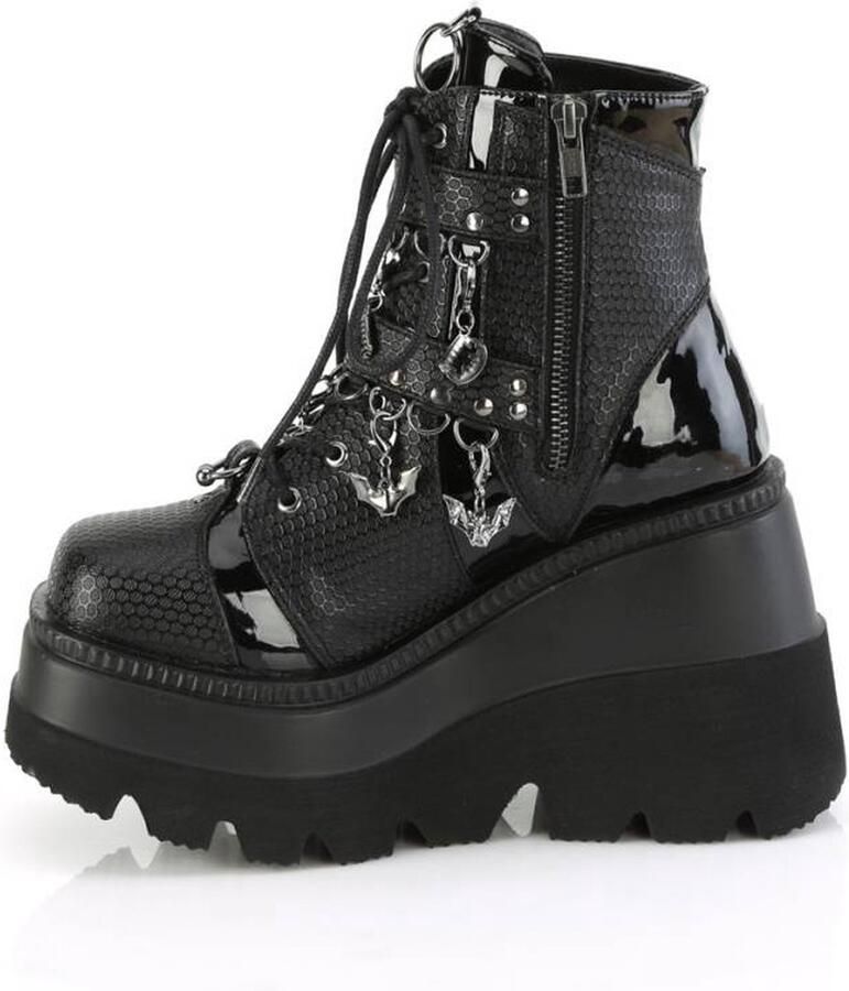 DemoniaCult SHAKER-66 Plateau Laarzen 42 Shoes Zwart