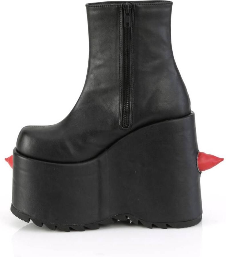 DemoniaCult SLAY-77 Plateau Laarzen 39 Shoes Zwart Rood - Foto 3