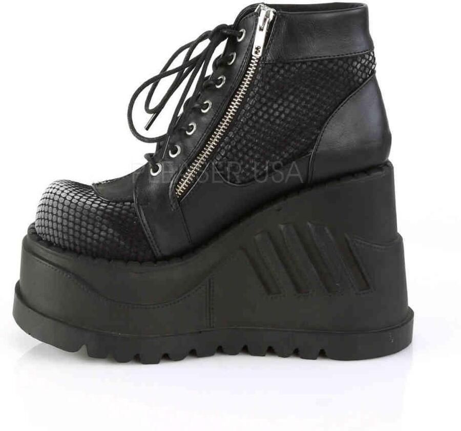 DemoniaCult STOMP-18 Plateau Laarzen 40 Shoes Zwart