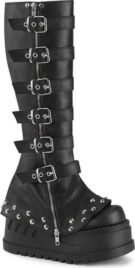 DemoniaCult STOMP-223 Plateau Laarzen 40 Shoes Zwart