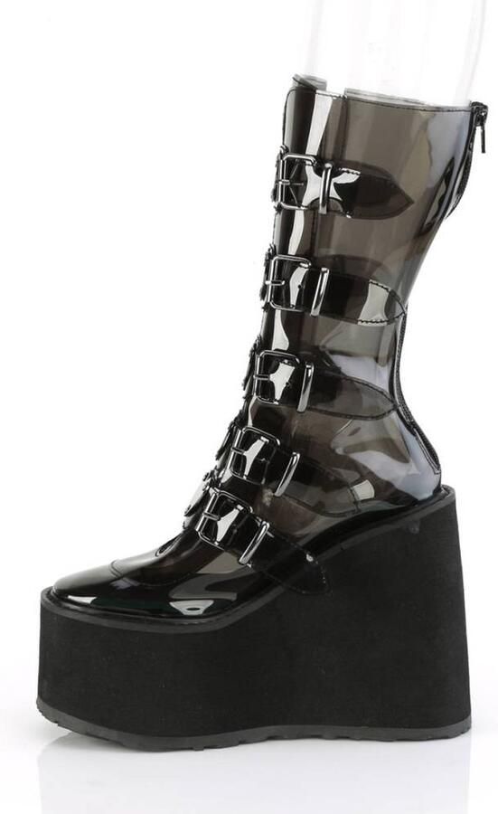 DemoniaCult SWING-230C Plateau Laarzen 41 Shoes Zwart