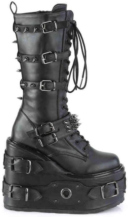 DemoniaCult SWING-327 = ) 5 1 2 PF Lace-Up Mid-Calf Boot Side Zip - Foto 2