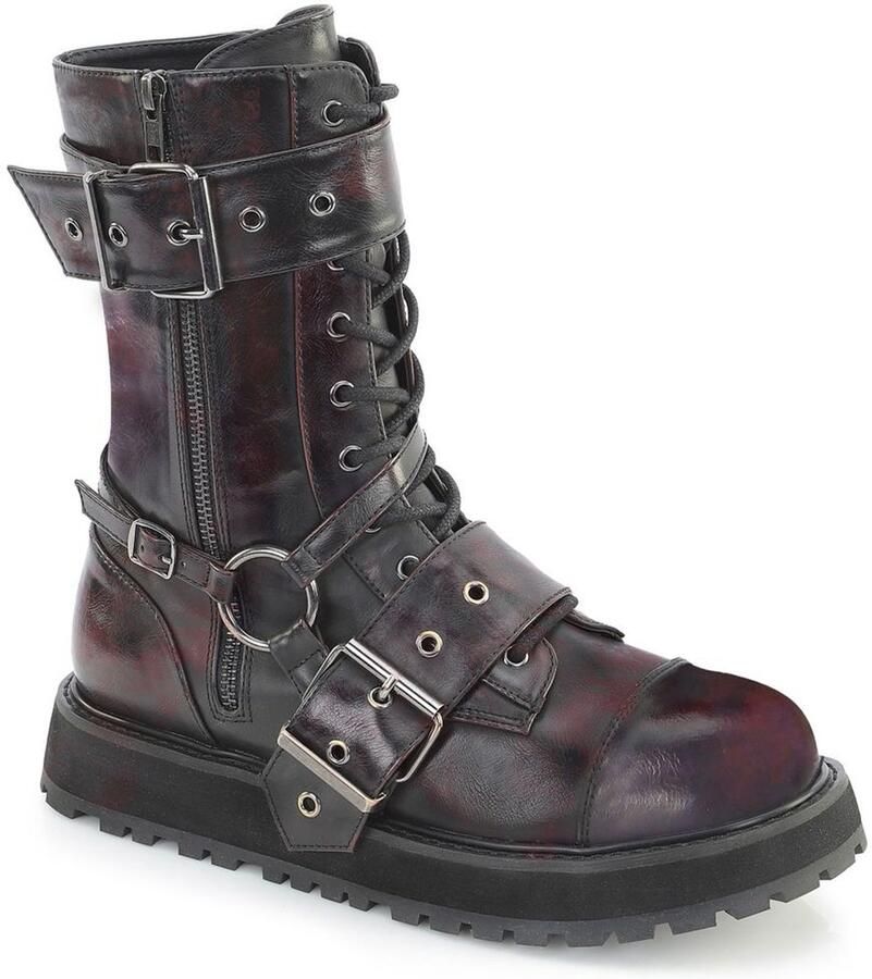 DemoniaCult VALOR220 Plateau Laarzen 40 Shoes Bordeaux rood