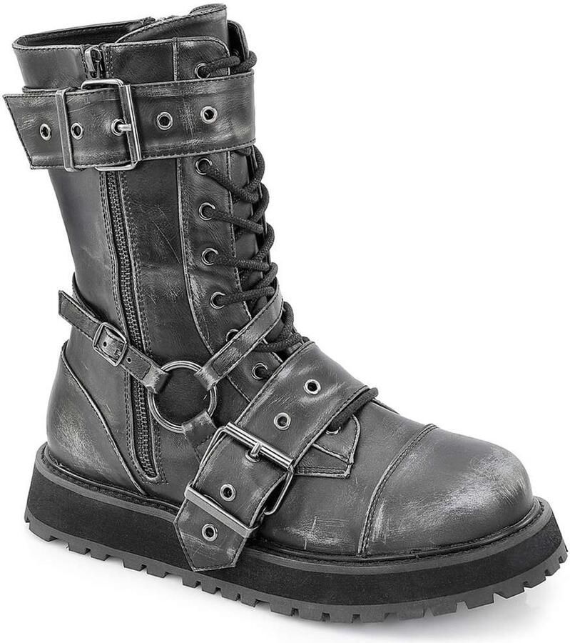 DemoniaCult VALOR220 Plateau Laarzen 44 Shoes Grijs