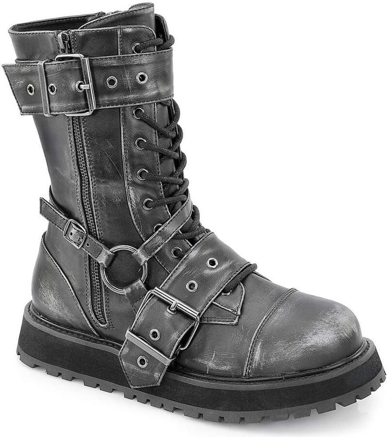 DemoniaCult VALOR220 Plateau Laarzen 45 Shoes Grijs
