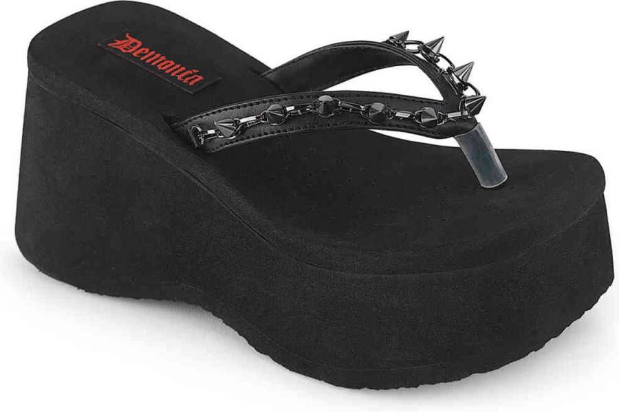 DemoniaCult FUNN-35 Slippers 36 Shoes Zwart