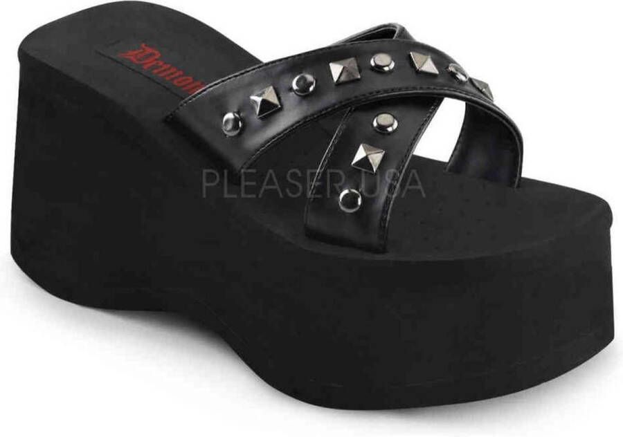 DemoniaCult FUNN-29 Slippers 36 Shoes Zwart - Foto 1