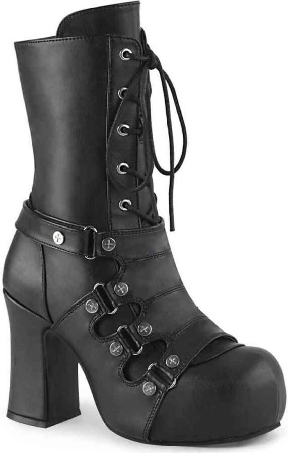 DemoniaCult GOTHIKA-152 Plateau Laarzen 39 Shoes Zwart