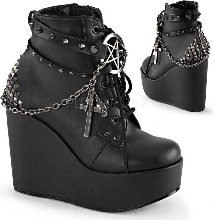 Demonia Cult POISON-101 Sleehakken 42 Shoes Zwart
