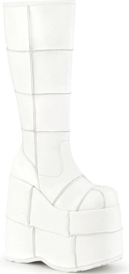 DemoniaCult STACK-301 Plateau Laarzen 44 Shoes Wit