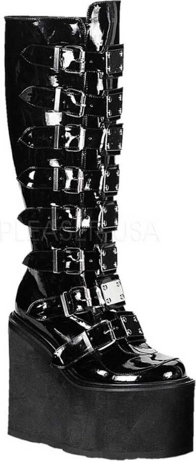 Demonia Cult SWING-815 Plateau Laarzen 38 Shoes Zwart