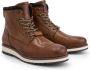 DEN BROECK DenBroeck Ferry St. Hoge leren herensneaker Gevoerde veterboots Cognac Bruin Leer - Thumbnail 2