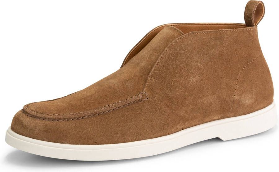 DEN BROECK DenBroeck Franklin St. Halfhoge instappers heren Suede leren schoenen Cognac leer