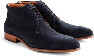 DEN BROECK DenBroeck John St. Suède Nette halfhoge leren heren veterschoen Blauw leer