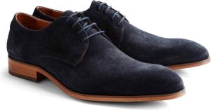 DEN BROECK DenBroeck Rector St. Suède Nette lage heren veterschoen Blauw Leer