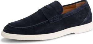 DEN BROECK DenBroeck Thomas St. Suede leren instappers Navy blauw leer