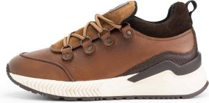 DEN BROECK DenBroeck Vincent St. Leren herensneaker Gevoerd Cognac Bruin Leer