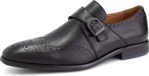DEN BROECK DenBroeck Whitehall St. Nette lage gespschoenen Broques mannen Zwart leer