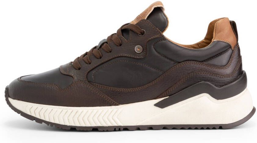 DenBroeck Cortland St. Leren herensneaker Gevoerd Bruin Leer
