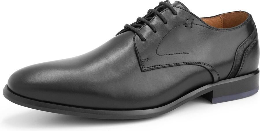 DEN BROECK DenBroeck Edgar St. Nette Leren Lage Veterschoenen Heren Zwart Leer - Foto 6