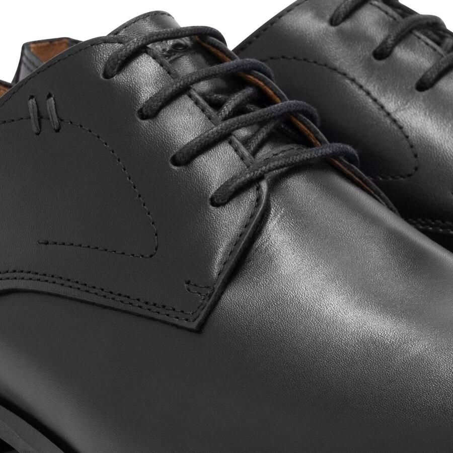 DEN BROECK DenBroeck Edgar St. Nette Leren Lage Veterschoenen Heren Zwart Leer - Foto 2