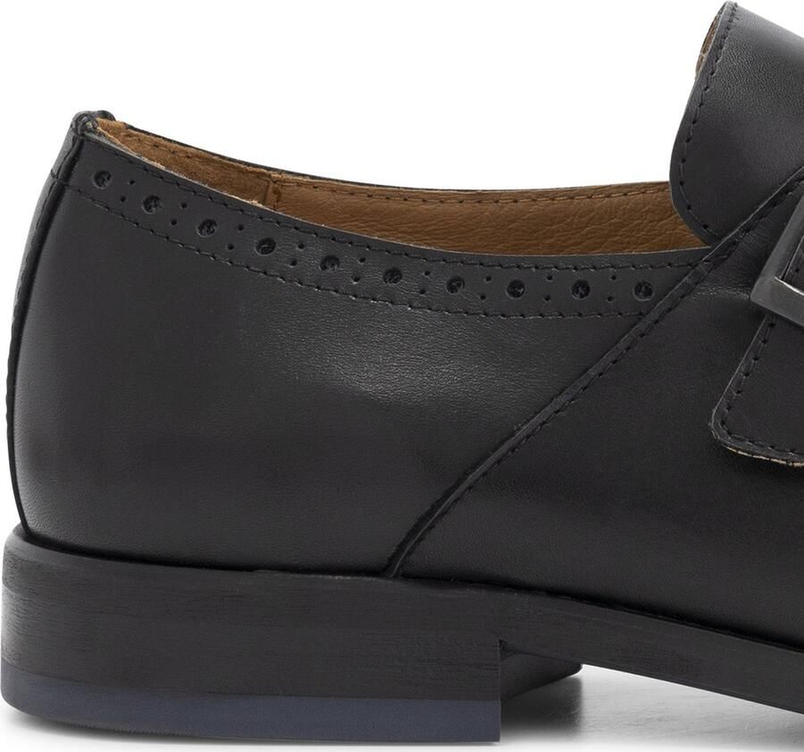 DEN BROECK DenBroeck Whitehall St. Nette lage gespschoenen heren Broques mannen Zwart leer - Foto 3