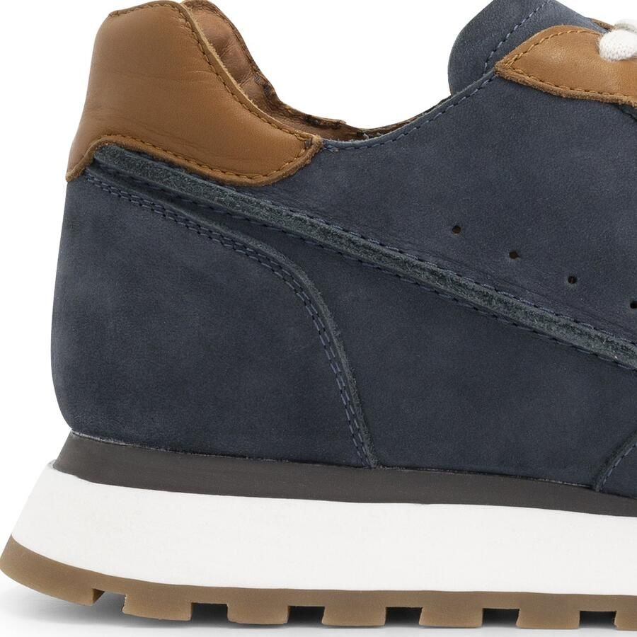 DEN BROECK DenBroeck William St. Leren herensneakers Veterschoenen mannen Navy Blauw leer - Foto 3