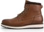 DEN BROECK DenBroeck Ferry St. Hoge leren herensneaker Gevoerde veterboots Cognac Bruin Leer - Thumbnail 1