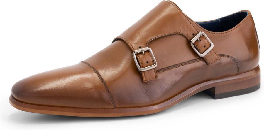 DEN BROECK DenBroeck Moore St. Nette lage leren gespschoenen heren Cognac Bruin leer