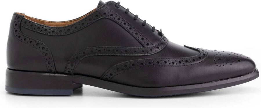 DEN BROECK DenBroeck State St. Nette lage heren veterschoenen Broques mannen Zwart leer