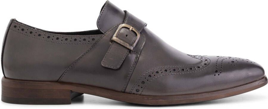 DEN BROECK DenBroeck Whitehall St. Nette lage gespschoenen heren Broques mannen Donkerbruin leer