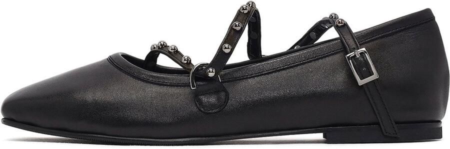 DERIMOD Ballerina Shoes Leather Ballerina Shoes