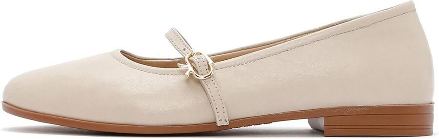 DERIMOD Ballerina Shoes Leather Ballerina Shoes