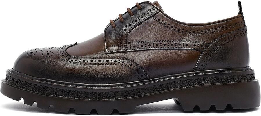 DERIMOD Brogue Derby Schoenen Leren Brogue Derby Schoenen