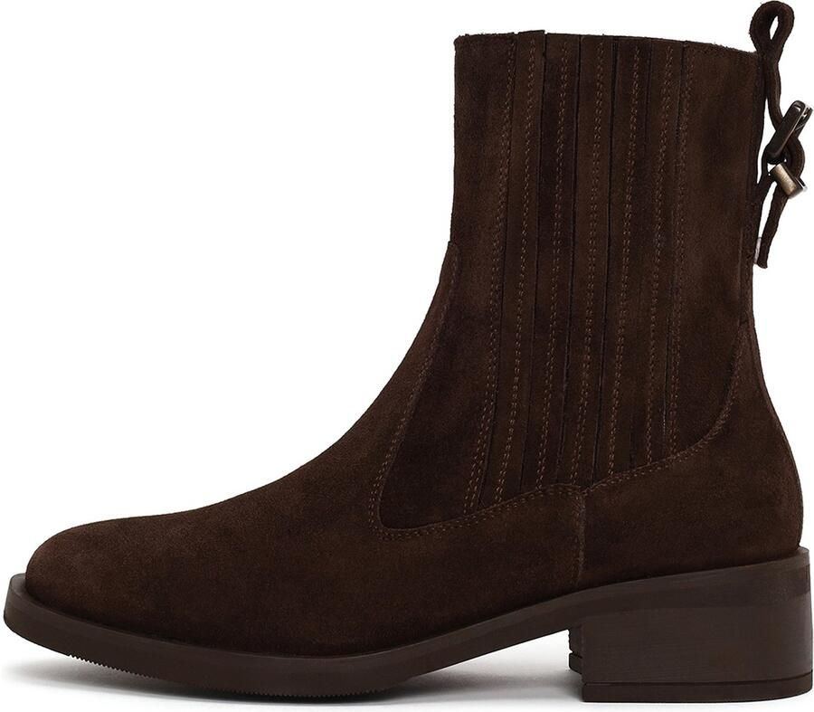 DERIMOD Chelsea Boots Met Lage Hak Leren Chelsea Boots Met Lage Hak