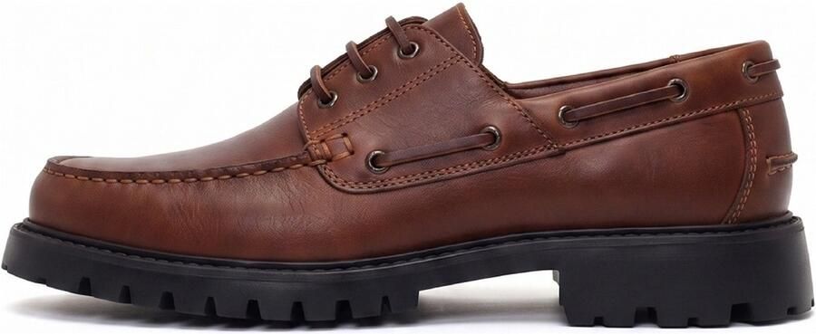 DERIMOD Chunky Zool Veterschoenen Echt Lederen Chunky Zool