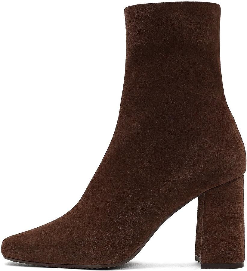 DERIMOD Enkelboots Met Blokhak Suède Enkelboots Met Blokhak