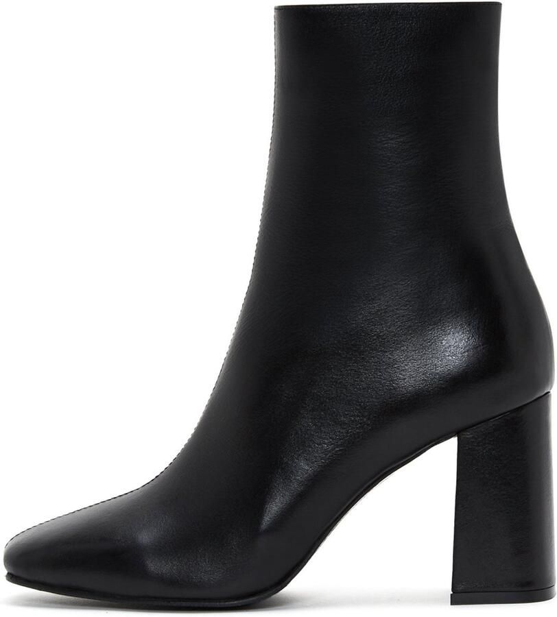 DERIMOD Heeled Ankle Boots Leather Heeled Ankle