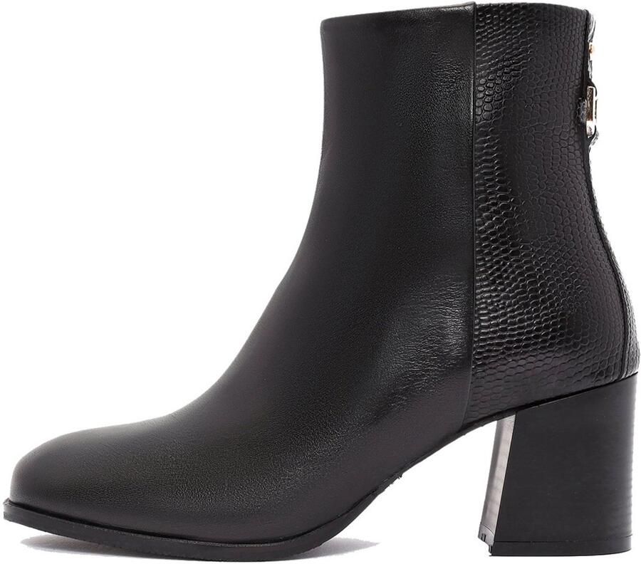 DERIMOD Heeled Ankle Boots Leather Heeled Ankle