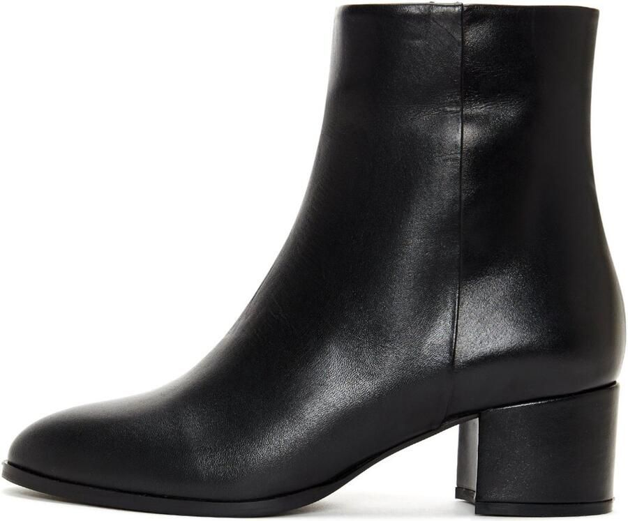 DERIMOD Heeled Ankle Boots Leather Heeled Ankle