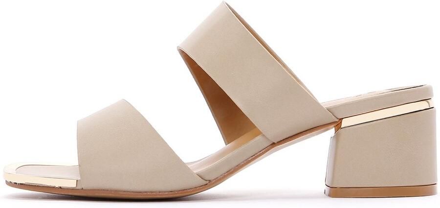 DERIMOD Heeled Mules Imitation Leather Heeled