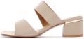 DERIMOD Heeled Mules Imitation Leather Heeled - Beige