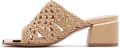 DERIMOD Heeled Mules Imitation Leather Heeled - Beige