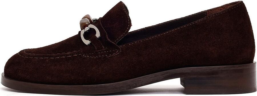 DERIMOD Loafers Met Lage Hak Suède Loafers Met Lage Hak