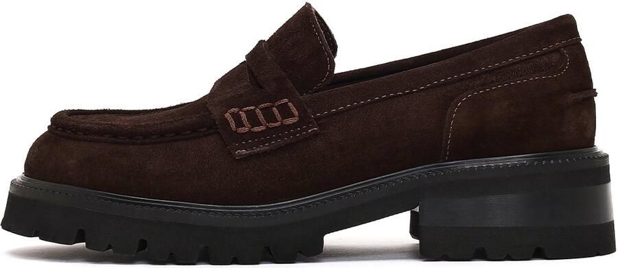 DERIMOD Loafers Met Profielzool Suède Loafers Met Profielzool