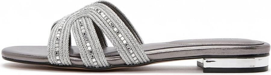 DERIMOD Muiltjes Imitation Leren Muiltjes With Rhinestone Details